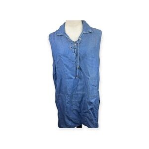 Jones New York Sleeveless Denim Tunic Top size 1X